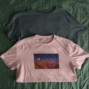 Men's American Eagle T shirt Bundle Grey and Pink Size medium and small